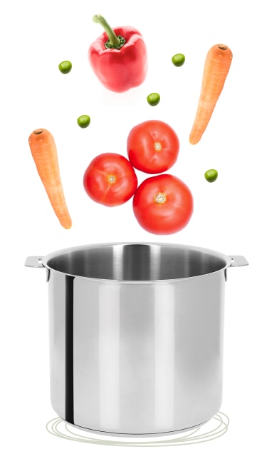Foto de una olla con verduras