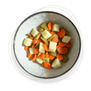 Patata con judía verde- y zanahoria Origen100x100